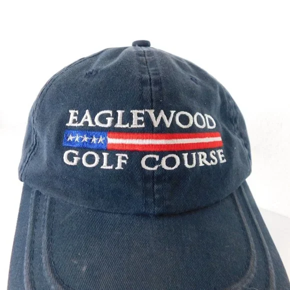 Eaglewood Golf Course Utah Men Adjustable Blue Golf Hat Embroidered Hook Loop - Picture 5 of 10